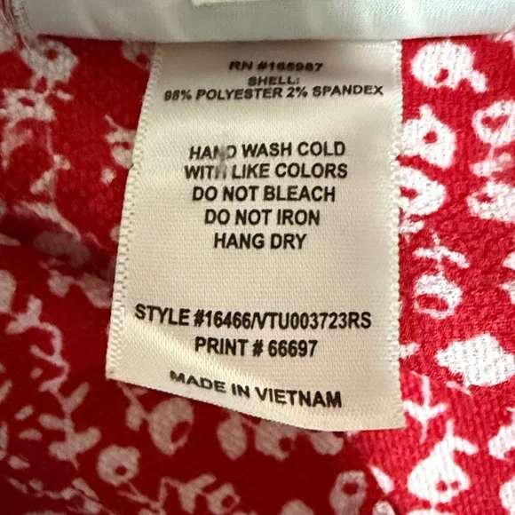 Kate And Lily Red White Floral Short Sleeve Midi Dress - Picture 4 of 9